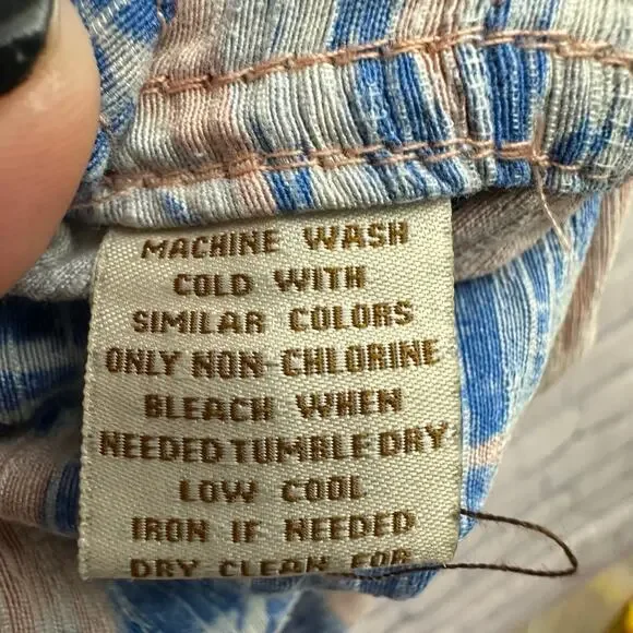 Caribbean Pure Silk Orange Blue Tropical Button Down Shirt Size XL *READ - Picture 7 of 7